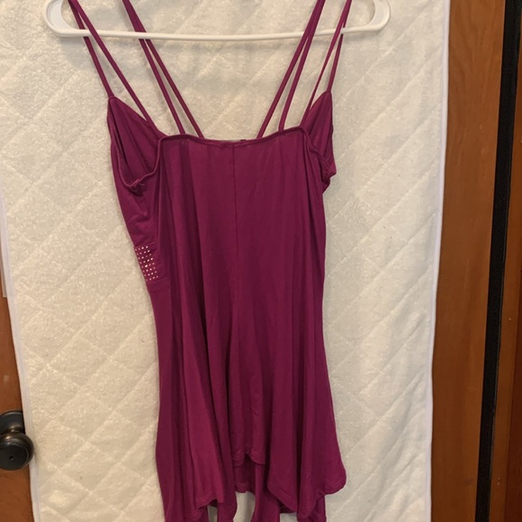 Venus fuchsia rhinestone accented top - Picture 3 of 5